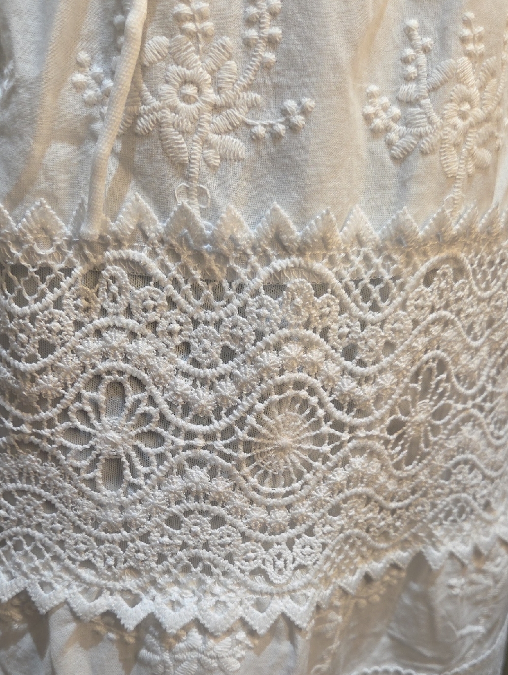Laura Ashley White Eyelet Maxi Skirt - Picture 15 of 16